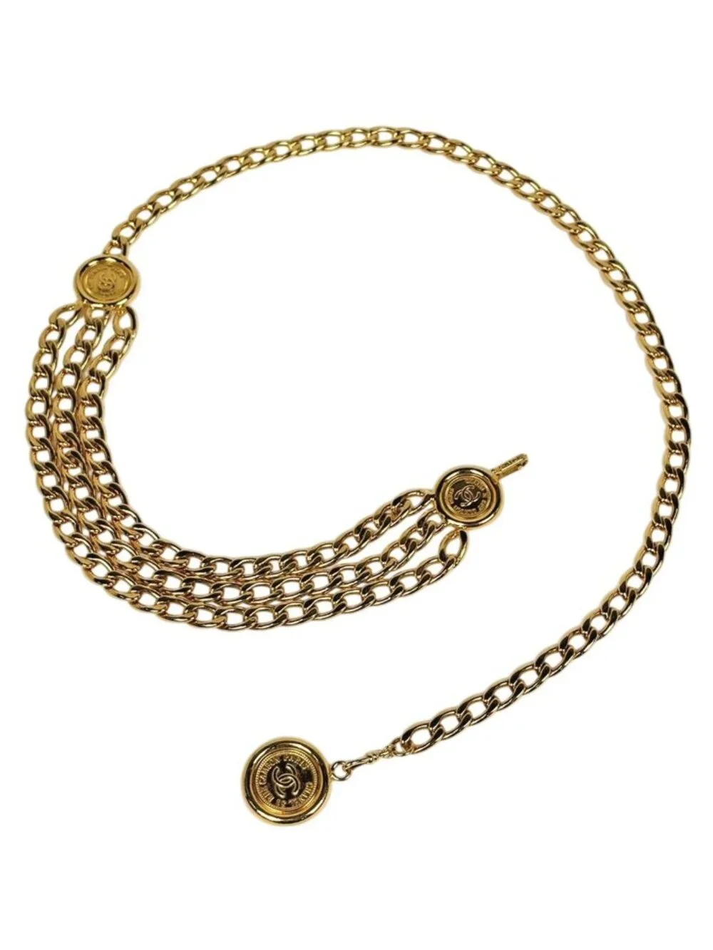 CHANEL | Accessories | Chanel Cc Logo Chain Belt Triple  display picture 3